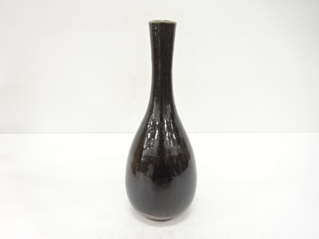  七代　江口宗山造　油滴　花入